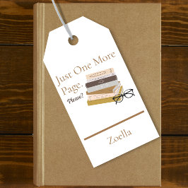 Bücherstapel zum Personalisierten Lesen Geschenkanhänger