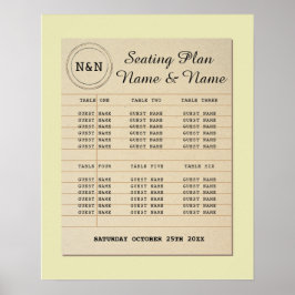 Büchertisch Hochzeitsautor Plakatgelb Poster