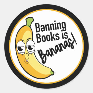 Bücherverbote Bananen Runder Aufkleber
