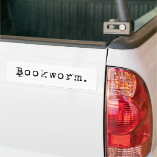 Bücherwurm Autoaufkleber