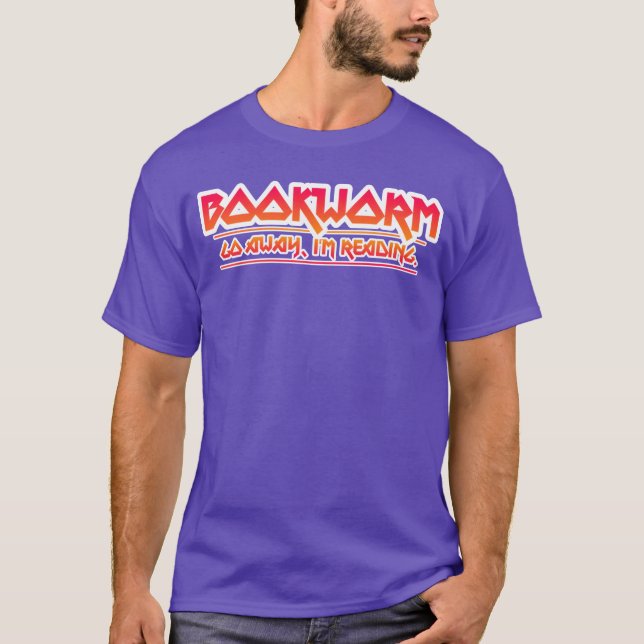 Bücherwurm-Band-Design Junge T-Shirt (Vorderseite)
