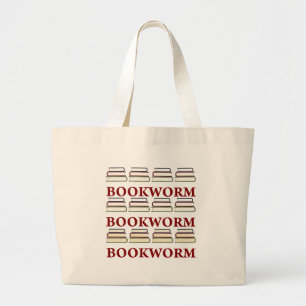 Bücherwurm-Bibliotheks-Taschen-Tasche Jumbo Stoffbeutel