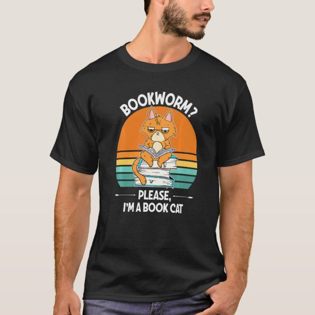 Bücherwurm Bitte Ich Bin Eine Buchkatze Premium T-Shirt (Vorderseite)