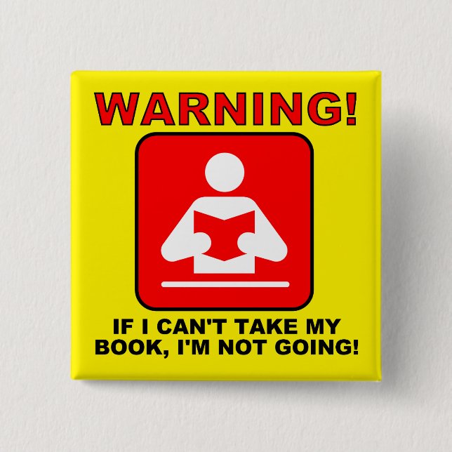 Bücherwurm-Buch-Liebhaber-lustiges Button (Vorderseite)