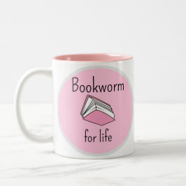 Bücherwurm Bücherliebhaber Zweifarbige Tasse
