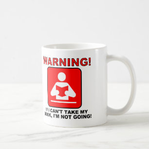 Bücherwurm-Buchliebhaber-Warnung Lustiger Becher R Tasse