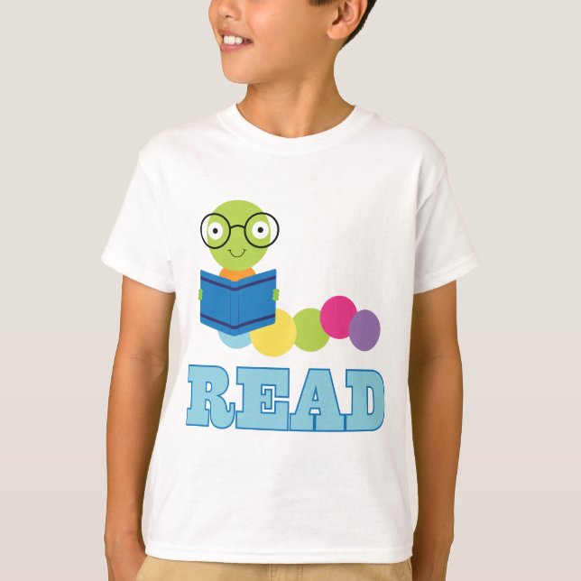 Bücherwurm gelesen T-Shirt (Vorderseite)