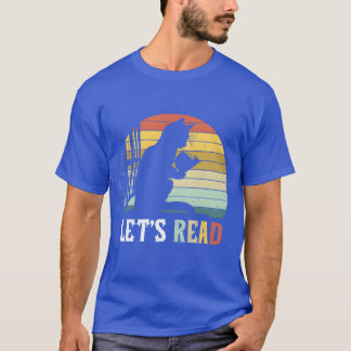 Bücherwurm-Katze lässt lesen lustige Katze liest B T-Shirt