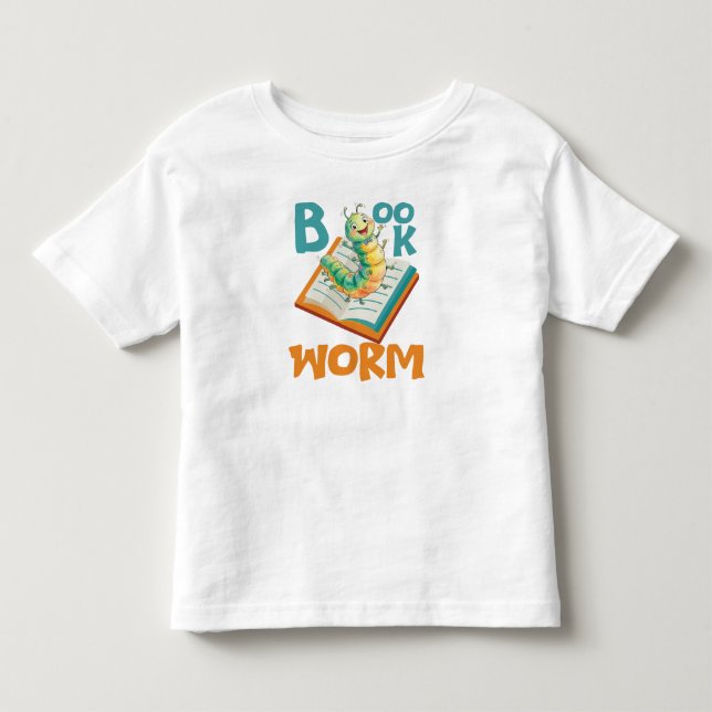 Bücherwurm Kinder Kleinkind T-shirt (Vorderseite)