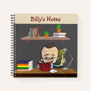 Bücherwurm-Kumpel Notizbuch