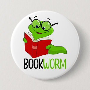 Bücherwurm Lesen  Button