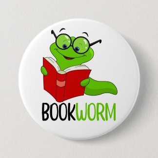 Bücherwurm Lesen Button