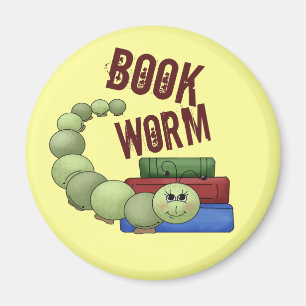 Bücherwurm Magnet