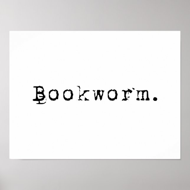 Bücherwurm Poster (Vorne)