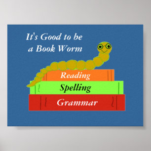 Bücherwurm Poster