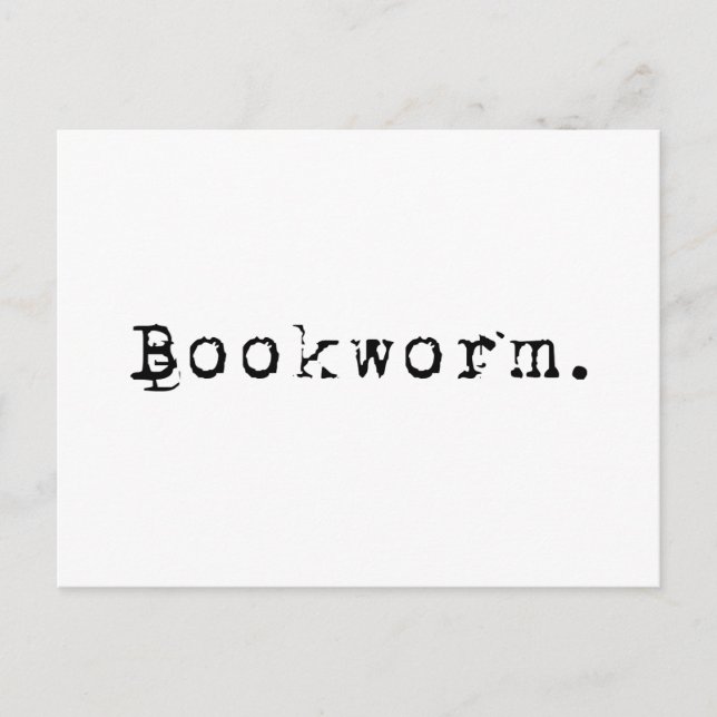 Bücherwurm Postkarte (Vorderseite)