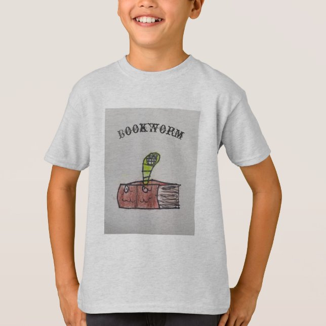 Bücherwurm-Shirt T-Shirt (Vorderseite)