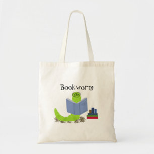 Bücherwurm Tragetasche