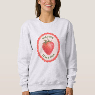 Bücherwurm-Zitat Lesen ist mein Ding Erdbeerpun Sweatshirt