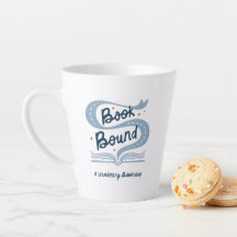 Buchgebundene Latte-Tasse