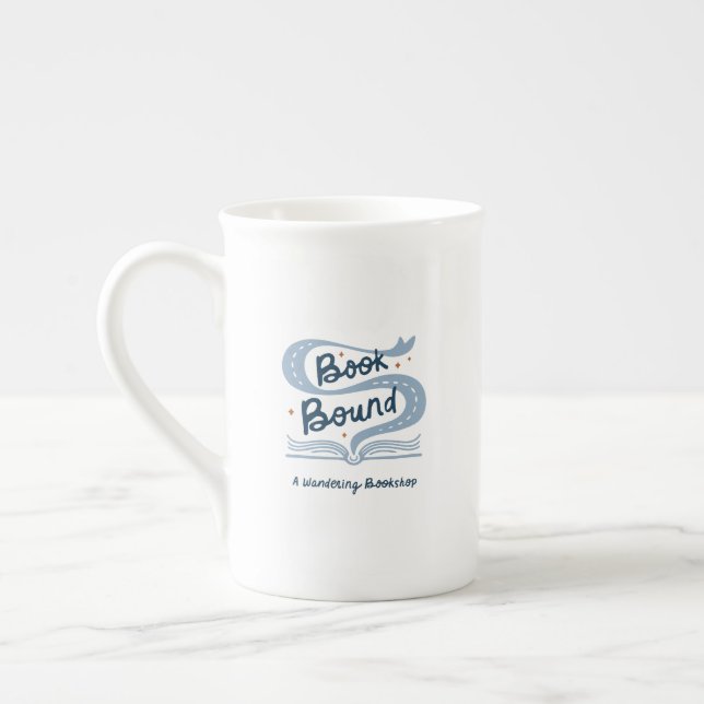 Buchgebundene Teetasse Prozellantasse (Links)