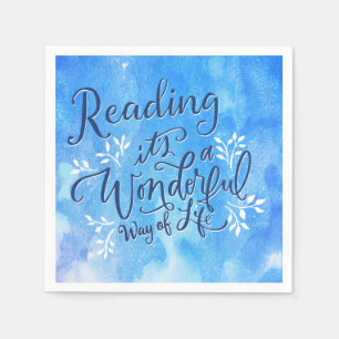 Buchgemeinschaft-lesengruppen-literarisches Zitat Serviette