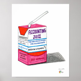 Buchhalter Art Accounting Juice Poster
