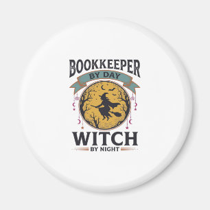 Buchhalter bei Tag Hexe bei Nacht Vintage-Shirt De Magnet