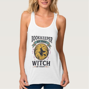 Buchhalter bei Tag Hexe bei Nacht Vintage-Shirt De Tank Top
