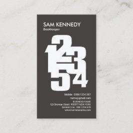 Buchhalter Berechnete Nummern Buchführungsdienste Visitenkarte