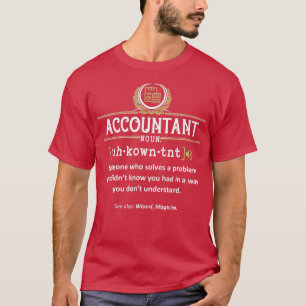 Buchhalter Definition Lustige Wörterbuch Bedeutun T-Shirt