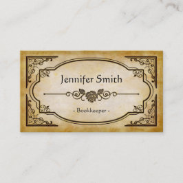 Buchhalter - Elegante Vintage Antike Visitenkarte