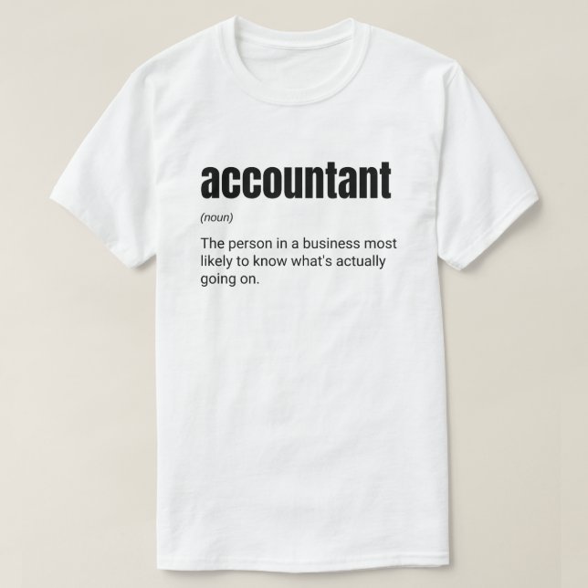 Buchhalter Funny Job Definition T-Shirt (Design vorne)