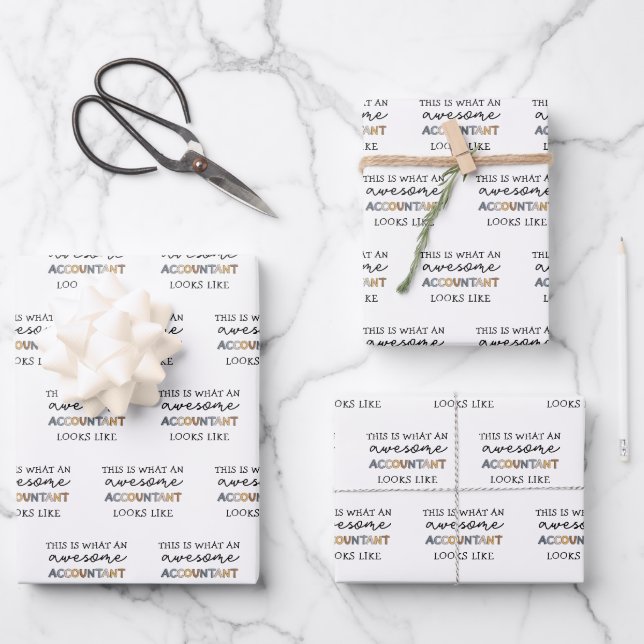 Buchhalter Funny Phantastisch Accountant CPA Gesch Geschenkpapier Set (Vorderseite)