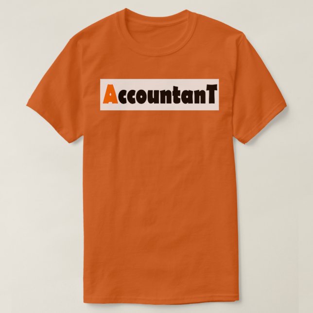 Buchhalter für eine orange Farbe T-Shirt (Design vorne)