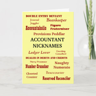 Buchhalter   Geburtstag   Accountant Nicknames Jok Karte