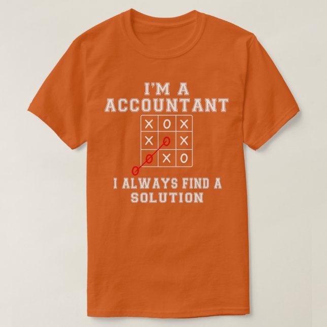 Buchhalter immer Lösung finden Job TitleAccountan T-Shirt (Design vorne)
