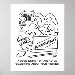 Buchhalter Karos in einem Slimming Club Poster