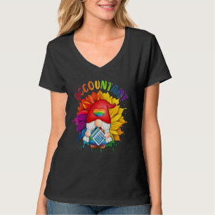 Buchhalter-Kosten-Gnom stolz LGBT Sonnenblume Rege T-Shirt