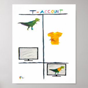 Buchhalter Kunst T Rex T Konto Buchhaltungsbüro Poster