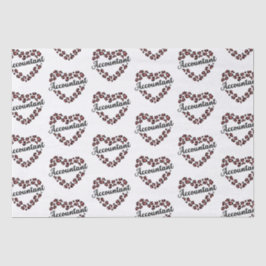 Buchhalter Leopard Herzrahmen weiß Seidenpapier