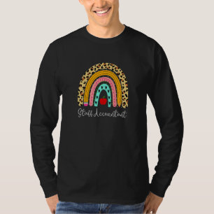 Buchhalter Leopard Regenbogen Rechnungswesen Zurüc T-Shirt