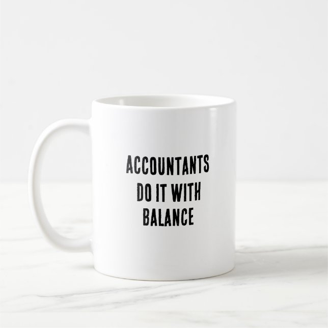 Buchhalter machen das mit dem Saldo Kaffeetasse (Links)
