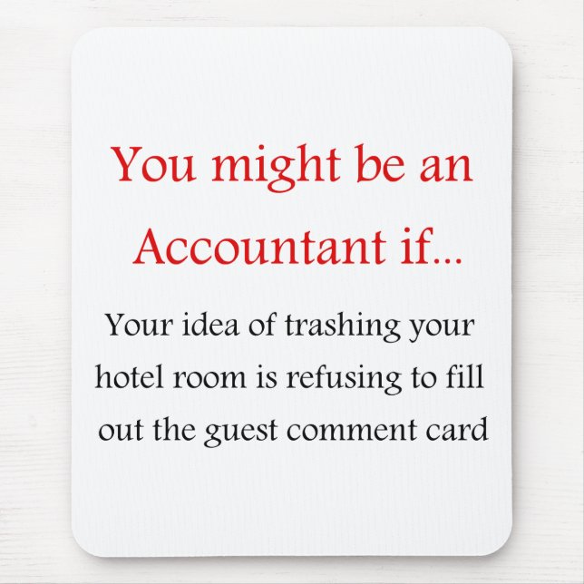 Buchhalter-Mausunterlage Mousepad (Vorne)