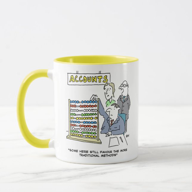 Buchhalter mit Abakus. Buchhalter Tasse (Links)