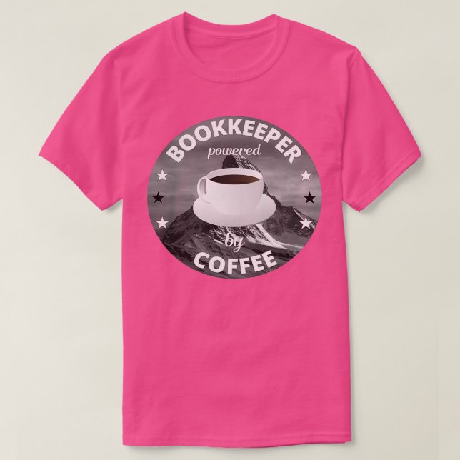 Buchhalter mit Kaffeedokumentation T-Shirt (Design vorne)