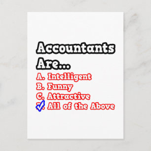 Buchhalter Quiz...Joke Postkarte