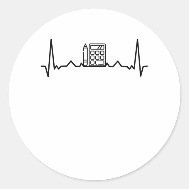 Buchhalter Runder Aufkleber (Vorderseite)