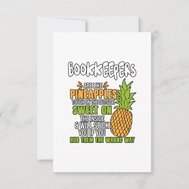 Buchhalter sind wie Ananas. Karte (Vorderseite)