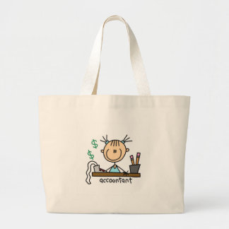 Buchhalter-Strichmännchen-Tasche Jumbo Stoffbeutel